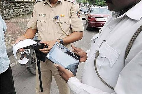 Eighty challans hit the same vehicle by the traffic police