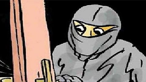 thieves looked in mirror and opened the door