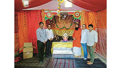 Hutatma Babu Genu's Ganapati in Kashmir's Lal chowk 