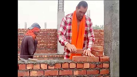 the great khali become mason when not get laborers and being built coaching center