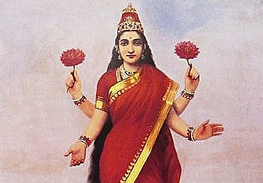 raja ravi warma draw the first picture of goddess laxmi