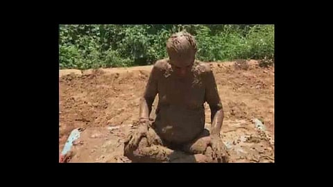 bjp mp sukhbir singh jaunapuria claims mud pack for corona virus video viral