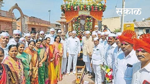 प्रभू श्रीरामचंद्रांच्या जयघाेषात नागठाणेतील श्रीराम रथोत्सव साजरा
