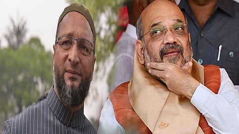  owaisi, amit shah, bjp, Greater Hyderabad Municipal Corporation