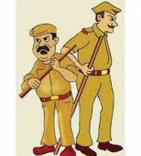 police cartoon