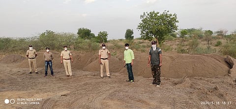 Finally buldana police confiscated the cannon and illegally stored sand worth Rs 21 lakh