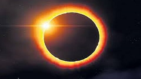 Annular solar eclipse seen sunday