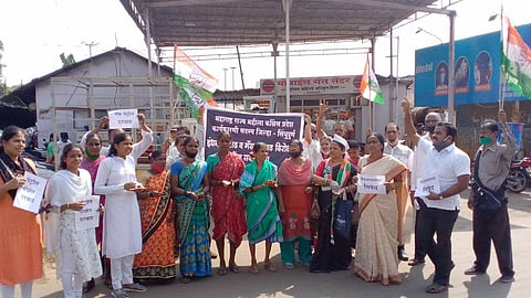 Movement Sawantwadi against fuel price hike