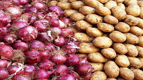 rates of potatos and onions are high 