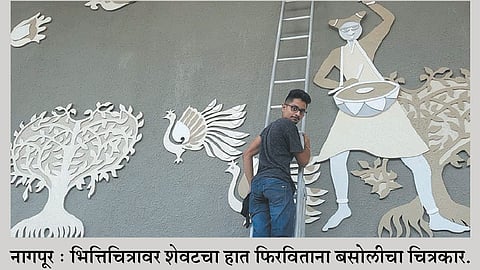बसोलीच्या कलावंतांनी साकारले अनोखे भित्तिचित्र