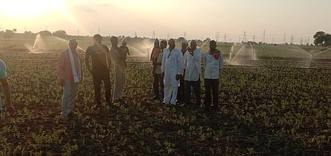 Beneficiary farmers of Katepurna project have started planting wheat gram crop..jpg