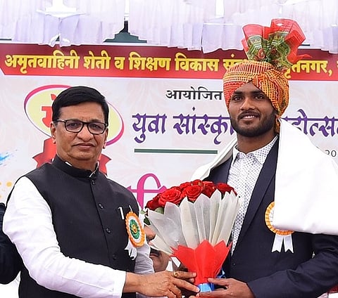 Arjuna Award to Dattu Bhokanal of Mangalpur in Sangamner taluka