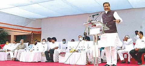 Former Chief Minister Prithviraj Chavan has accused the BJP of not accepting the constitution given by Dr.Babasaheb Ambedkar and the Congress..jpg