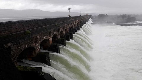 Half of the dam at Bhima Valley is 100 percent full