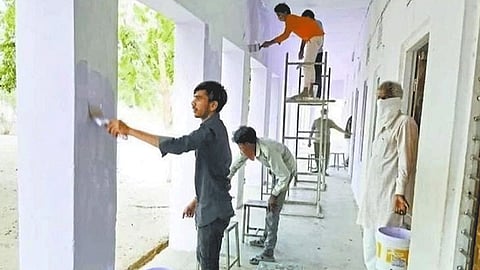 school where the workers quarantined shone said we are hardworking people cannot sit and eat give some work