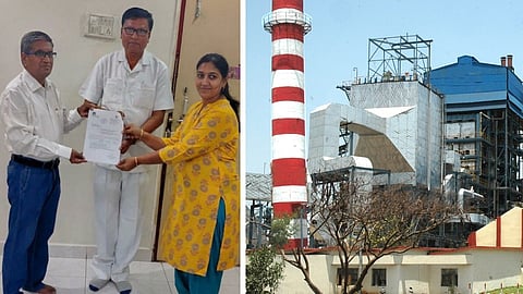 तीर्थपुरी : कर्मयोगी अंकुशराव टोपे समर्थ कारखान्यास हँड सॅनिटायझर निर्मितीसाठी परवाना देताना अन्न व औषधी सहायक आयुक्त श्री काळे. 