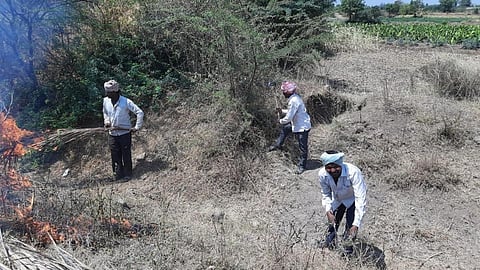 The canal repair work at Nimgaon has been started by the farmers at their own cost.jpg