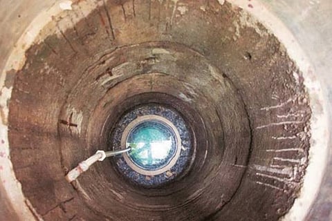 The woman jumped into the well out of financial distress