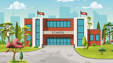 Teachers from today in school, students at home