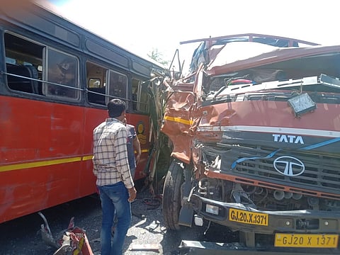  ST truck face to face accident