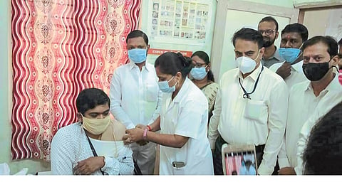 Commencement of Corona Prevention Vaccine in Kadegaon Taluka