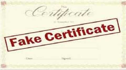 fake certificate.