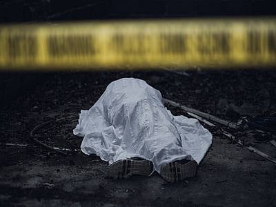 dead body on road