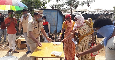 Inspector of Police provide meals for thirteen thousand poor