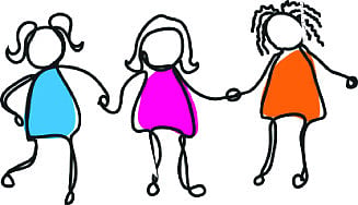 Three girls from the same village were fleeing