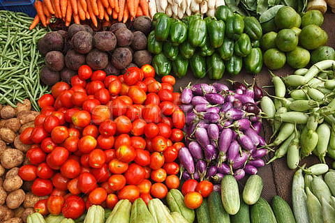 Fresh vegetables are available here also in lockdown