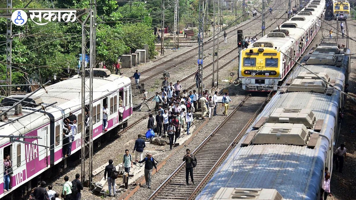 Mumbai News : हार्बर मार्गावर ओव्हरहेड वायरमध्ये बिघाड; अप-डाउन ...