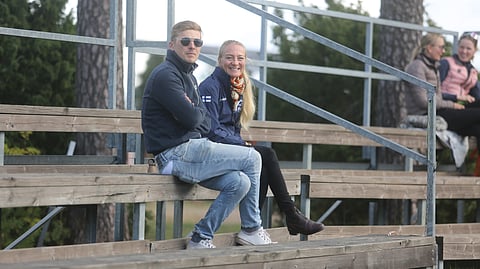 Vahvat kultamitaliehdokkaat Woikoskella: Ville Vaurio ja Stella Hagelstam. 