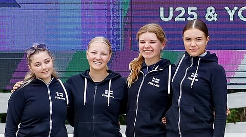 Kuvassa vasemmalta oikealle Anniina Kolu, Venla Lahtinen, Sohvi Rouvali ja Ulrika Salminen.