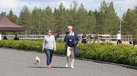 Maajoukkuetoimijoita: kapteeni Tanja Takkula ja valmentaja Marko Björs. 
