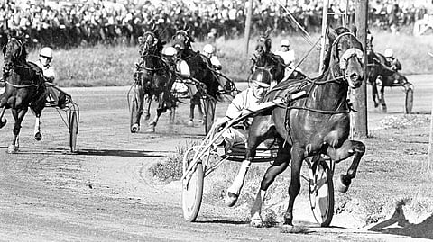 Max Songin uran kohokohta oli Kriteriumin voitto, mutta voittoja kyllä tuli muitakin: se kaarsi voittajakehään urallaan yhteensä 20 kertaa. Kuva vuodelta 1976.