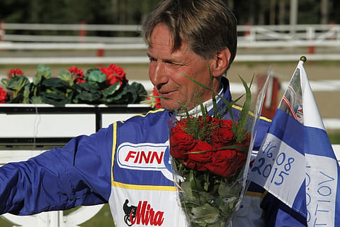 Jorma Kontio nähdään St Michel-viikonlopussa mm. Hevosurheilun T76-vihjetoimituksen vakuuttaneen Lissun Eerikin ohjissa. Kuva: HU.n arkisto/Marin Lazarov