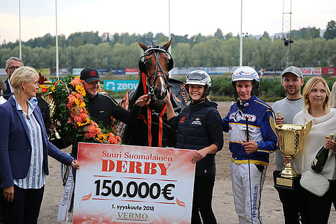 Derbyvoittaja Hachiko de Veluwe. Kuva: Roosa Lindholm