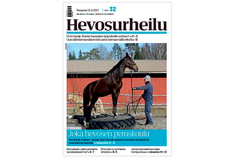 Kari Vepsän vinkit hevosen kanssa toimimisesta perjantainumerossa. Kannen kuva: Leena Alerini.