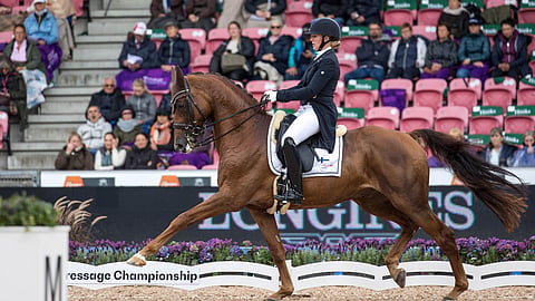 Emma Kanerva ja Greek Air sunnuntain GP-ohjelmassa Tanskan Herningissä.