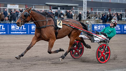 Stens Rubin rattaillaan Johan Untersteiner