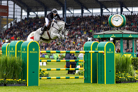 Rolex-mies Martin Fuchs antoi näytteen taidoistaan Aachenissa sunnuntaina. 