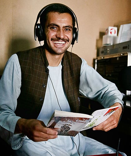 Afghan journalist Qudratulla Samin of Tarin Kowt Radio and Television Station, Uruzgan province
Credit: U S Army
