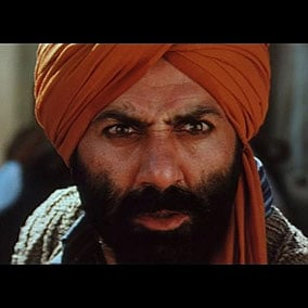 Actor Sunny Deol in the movie Gadar(2001). 
