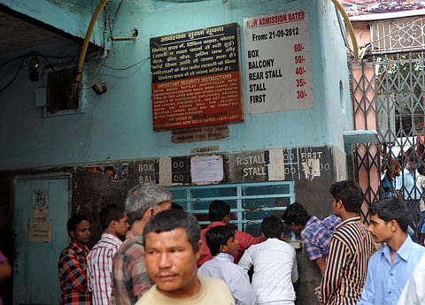 Ticket counter at Moti Cinema.
Photo: Avijit Ghosh
