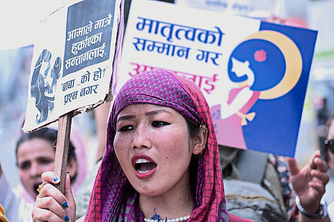 Protestors oppose the discriminatory provisions of the country's citizenship bill, in Kathmandu, Nepal. Photo: Ramesh Bhandari / Flickr