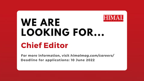 VACANCY: Chief Editor, Himal Southasian