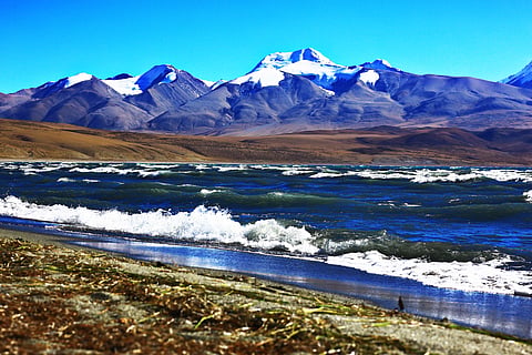 Sacred mountain Kailas. (This featured image was added online in 2024, and did not appear in the original print publication.)