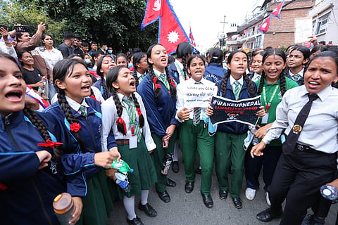 School children joined thousands of protesters against political corruption in Kathmandu on 8 September, a protest that ultimately resulted in the fall of Nepal's government. As an interim government is formed, GenZ campaigners are reminding everyone that they are not a homogenous group and that marginalised groups must not be ignored. 