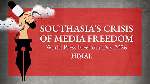 Produced by Himal Southasian | Sources: South Asia Press Freedom Report 2024–25, RSF World Press Freedom Index 2025