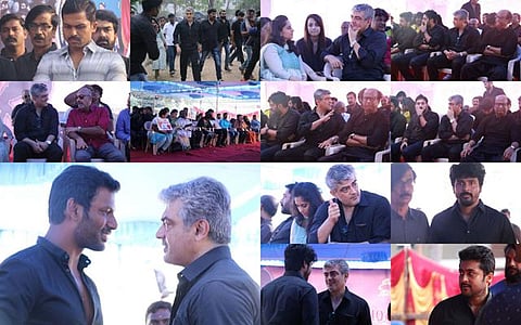 ஜல்லிக்கட்டுக்கு ஆதரவாக நடிகர் சங்கத்தின் மவுனப் போராட்டம் ஆல்பம் 2